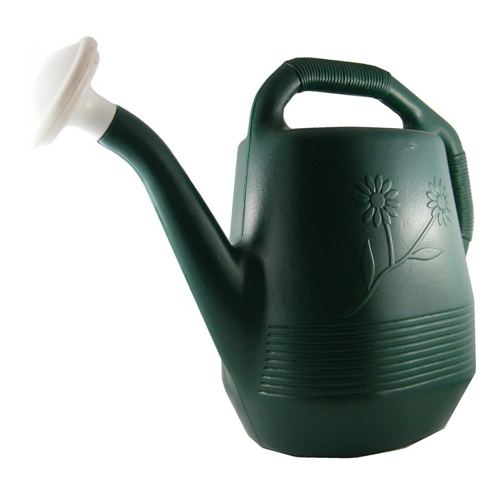 Watering Can Plastic Flower Motif 2gallon Green