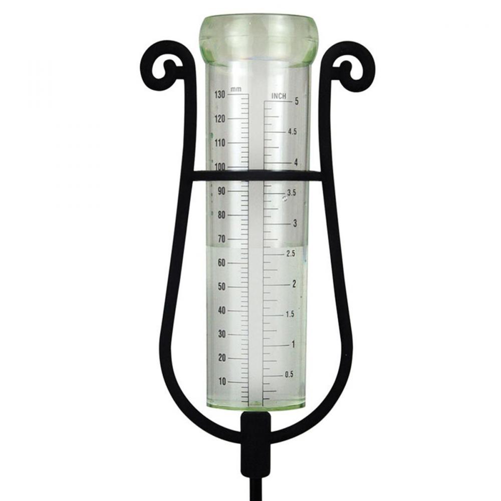 Rain Gauge with Stake Decorative Metal