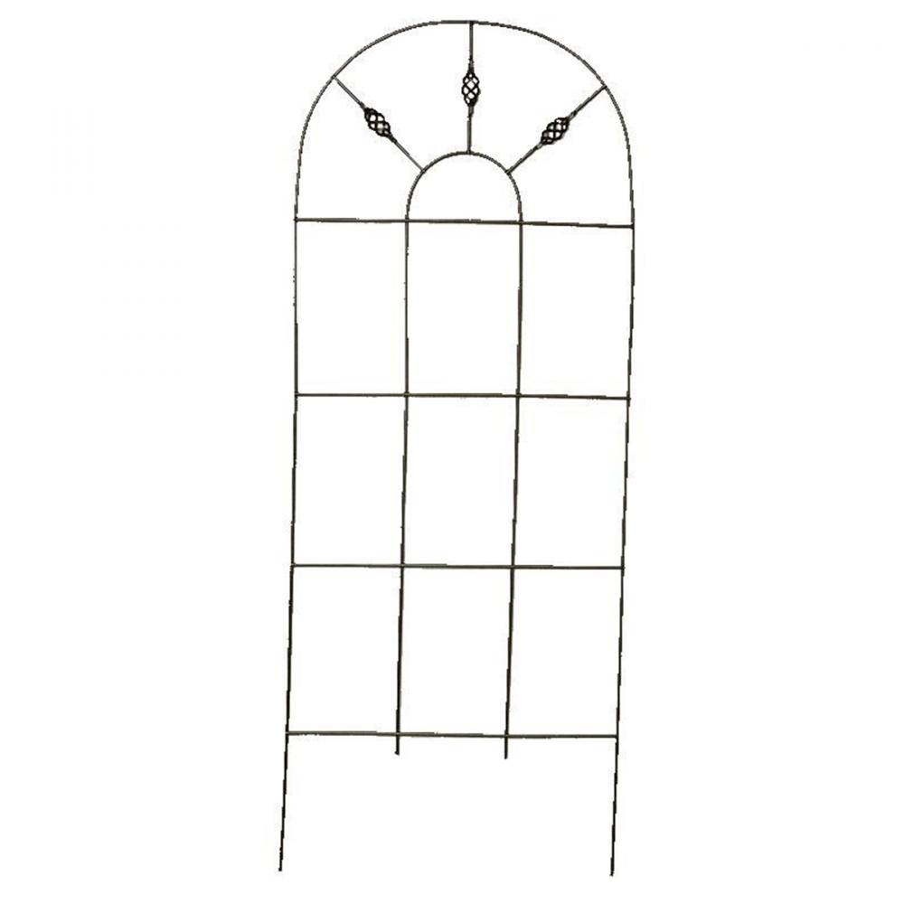 Venetian Wire Arch Trellis 1/4&#34;D 60x24&#34; Black