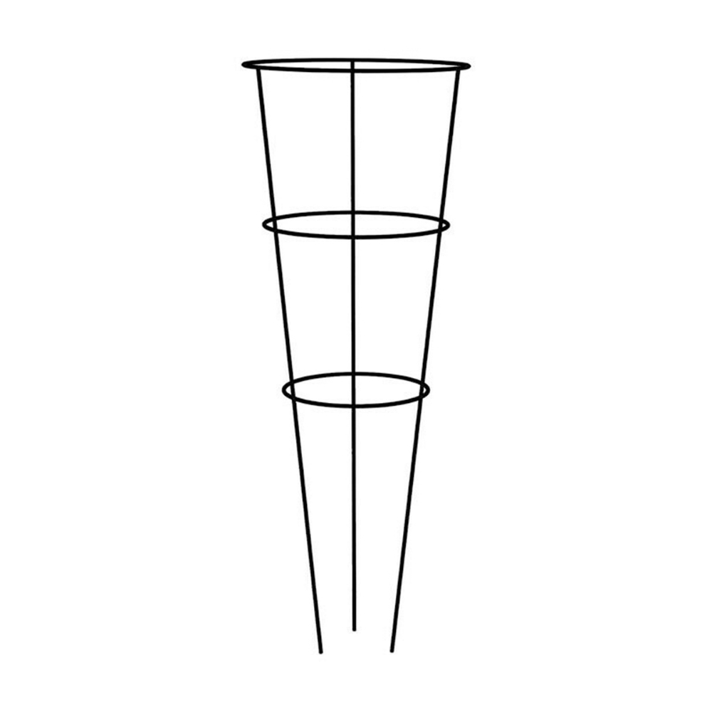 Wire Tomato Cage Powder Coat 3-Ring 33x12&#34; Black