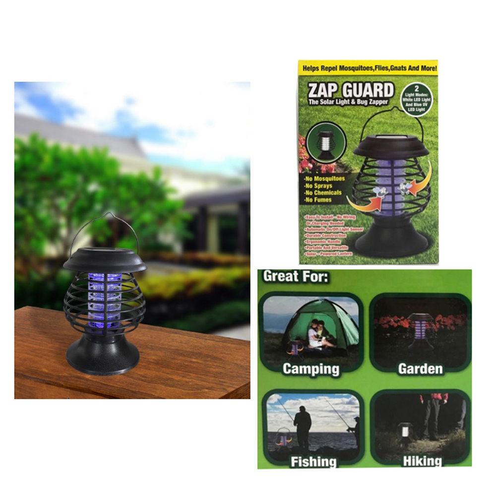 Zap Guard Solar Light & Bug Zapper Lantern 7.5in