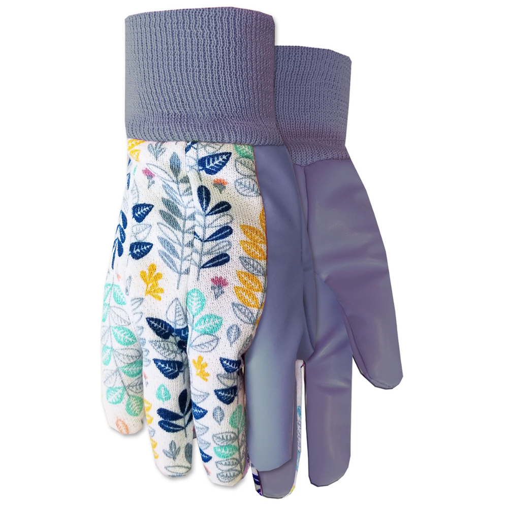 1Pair Gloves Garden Ladies Jersey &#39;N More Coated Size: M Floral
