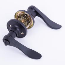Toolway 100107 - Door Lock Lever Entry Black Curved Handle
