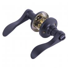 Toolway 100108 - Door Lock Lever Privacy Black Curved Handle