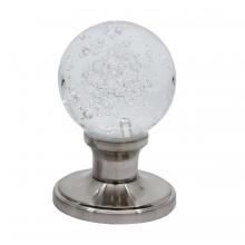 Toolway 100138 - Door Knob Crystal Bubble Dummy Satin Nickel