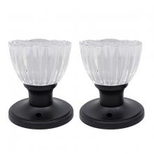 Toolway 100141 - Door Knob Crystal Tulip Privacy Black