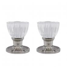 Toolway 100142 - Door Knob Crystal Tulip Hallway Satin Nickel