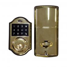 Toolway 100151 - Ornate Electronic Deadbolt Polish Brass