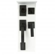 Toolway 100464 - Door Lock Grip Square Matte Black (Zinc Alloy)
