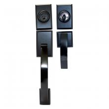 Toolway 100466 - Door Lock Grip Square S Matte Black (Zinc Alloy)