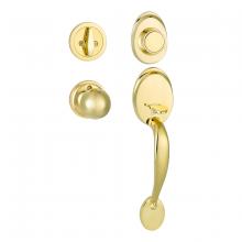 Toolway 100480-1 - Dummy Door Lock Grip Teardrop Polished Brass