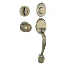 Toolway 100481-1 - Dummy Door Lock Grip Teardrop Antique Brass