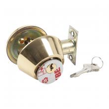 Toolway 100500 - Deadbolt Single Cylinder Polished Brass