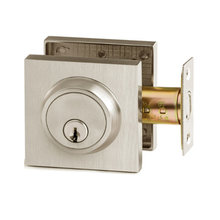Toolway 100607 - Deadbolt Single Cylinder Square Satin Nickel