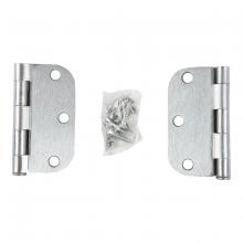 Toolway 100907 - 2PC Door Hinge 3in x 3in Round Corner 5/8in Brushed Stainless Steel