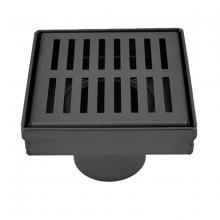 Toolway 188095 - Square Shower Drain Slot Grid 6" x 6" x 2 3/4" Matte Black