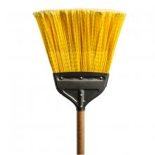 Toolway 200111 - Industrial Broom with 48in Handle Stiff Flagged Yellow Fibers