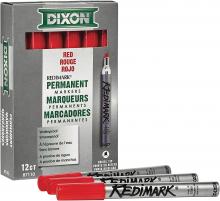 Toolway 80068003 - 12pk Markette 6in Metal Barrel - Chisel Point Red