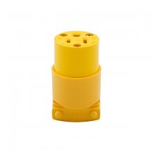 Toolway 83034120 - 4887 Round Female Grounding Connector 15A 125V 3-Wire Yellow