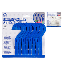 Toolway 86083708 - 8PK Plastic Laundry Hooks