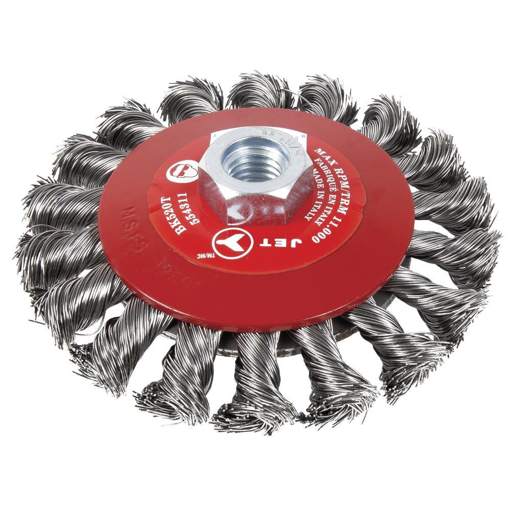 5 x 5/8-11NC Knot Twisted Conical (Bevel) Brush - High Performance