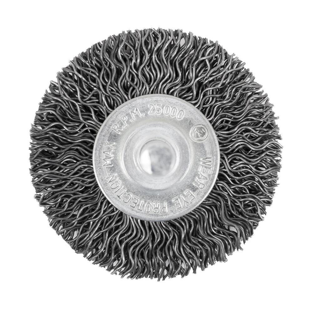 Shaft Mounted Crimped Radial Brush - 2&#34; x 1/4&#34;