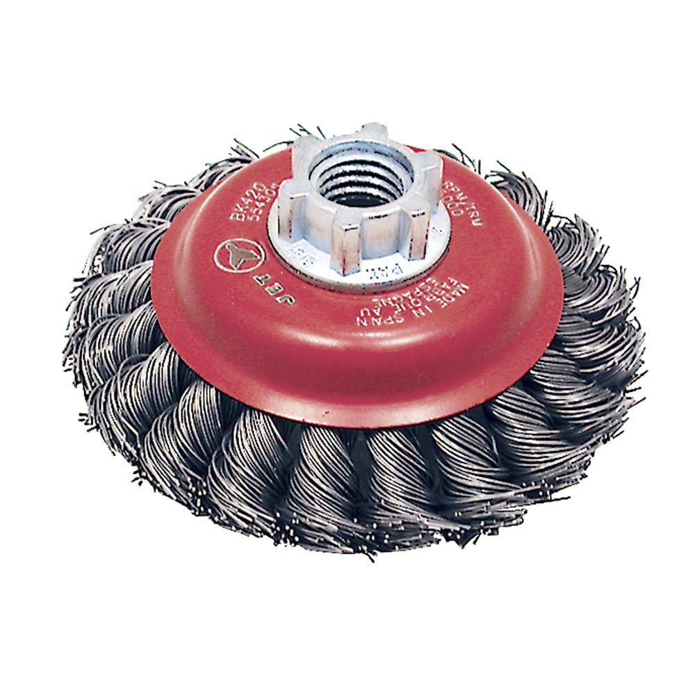 4 x 5/8-11 NC Knot Twisted Conical Brush