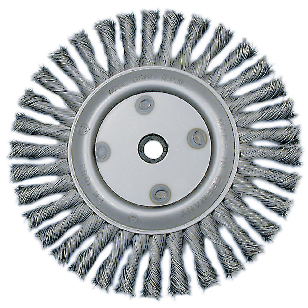 Knot Twisted Wire Wheel - Unthreaded - 6&#34; x 5/8&#34;-1/2&#34;