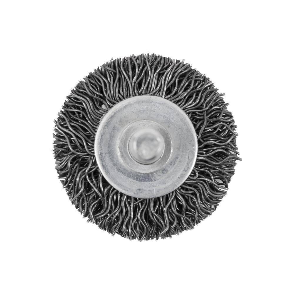 Shaft Mounted Crimped Radial Brush - 1-1/2&#34; x 1/4&#34;