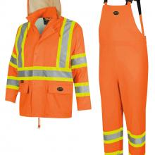 Pioneer V1080150U-XL - Waterproof Lightweight Safety Rainsuits - Polyester/PVC
