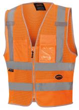 Pioneer V1025250U-3XL - Poly Mesh Zip-Front Safety Vests