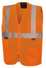 Pioneer V2510950U-XL - Self-Extinguishing Hi-Vis Mesh Safety Vests