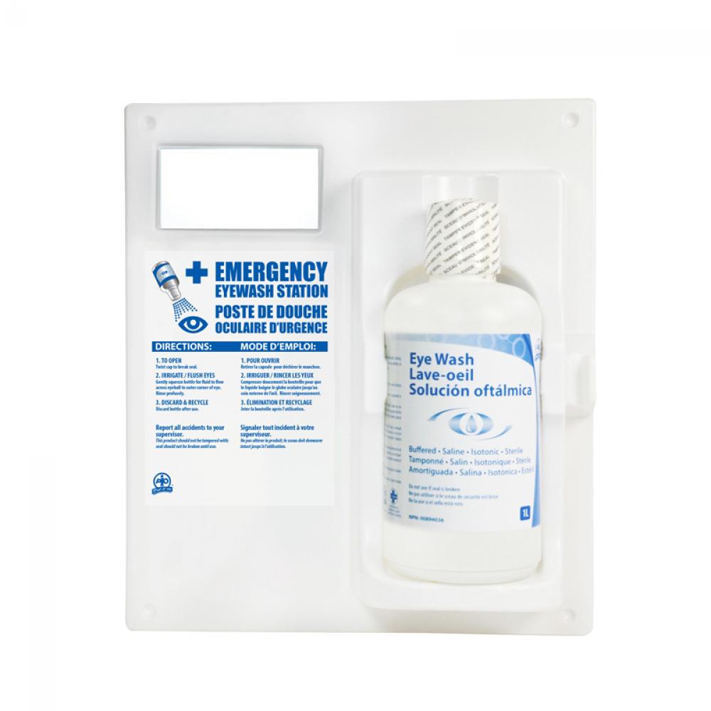 Single Eyewash Station with 1L Eyewash Solution (Complete)